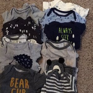 Baby boy onesie lot of 17
